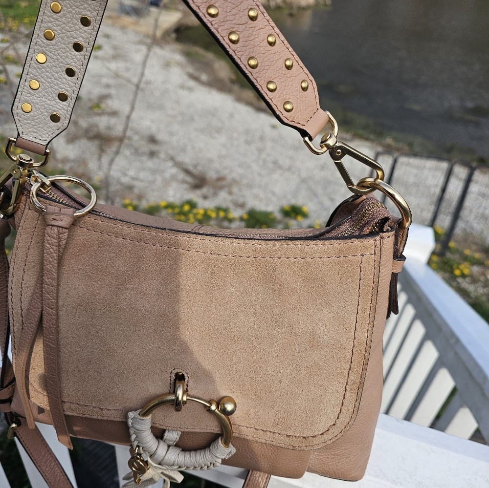 See By Chloe Pink/Tan Joan Shoulder Bag - Picture 5 of 11